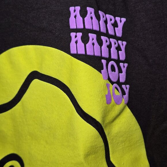 Pacsun Delirium Graphic T-Shirt Unisex Medium Brown Smiley Retro Tee - Picture 5 of 7